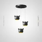 Готовая комбинация светильников BEAR COMBO Диск. Цвет Латунь Lampatron bear-combo-brass-disk 7330-20190