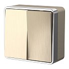 Выключатель двухклавишный Werkel W5020010 Gallant (шампань рифленый) a051044