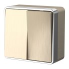 Выключатель двухклавишный Werkel W5020010 Gallant (шампань рифленый) a051044