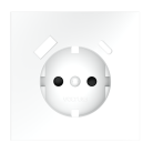 Накладка для розетки с заземлением и защитными шторками с USB A+C (белый матовый) Voltum VLS001002 S70