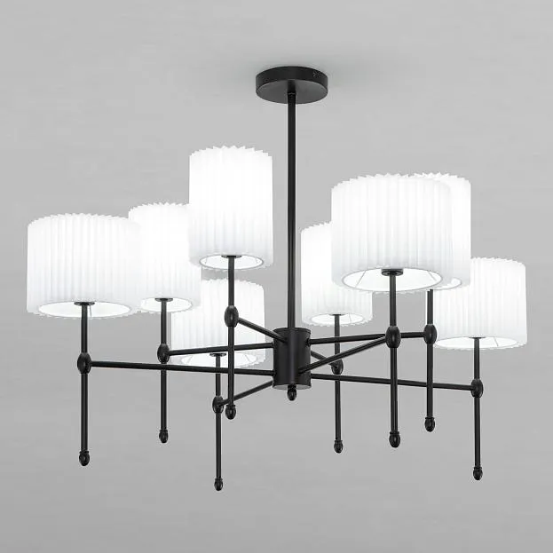 Потолочный светильник с тканевыми абажурами Eurosvet 60162/8 черный a065663 Notturno