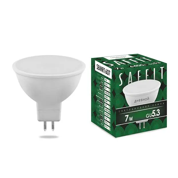 Лампа светодиодная Saffit 55029 SBMR1607 MR16 GU5.3 7W 6400K Лампа светодиодная Saffit 55029 SBMR1607 MR16 GU5.3 7W 6400K