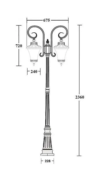 Наземный фонарь Oasis Light 86409A/18L Bl ELBA