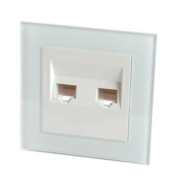 Розетка компьютерная 2-местная RJ-45 Stekker 39246 GLS00-7006-01 , серия Катрин, белый Розетка компьютерная 2-местная RJ-45 Stekker 39246 GLS00-7006-01 , серия Катрин, белый