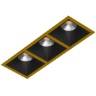 Встраиваемый светильник под сменную лампу Ledron RISE KIT3 Gold-Black