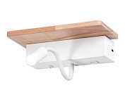 Настенный светодиодный светильник с выключателем USB портом и полкой Ambrella light FW290 FW