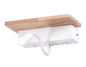 Настенный светодиодный светильник с выключателем USB портом и полкой Ambrella light FW290 FW