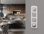 Комплект механизма 2-клавишного перекрестного выключателя 10A-250V OMEGA Серебро глянец Volt MO403030 QUANT