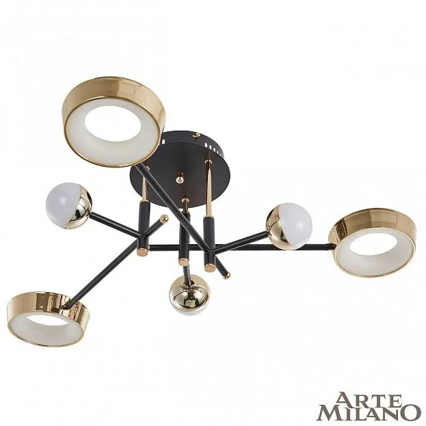 Потолочная люстра Arte Milano 273299/6 BK/GD Ferrara-73210 Потолочная люстра Arte Milano 273299/6 BK/GD Ferrara-73210