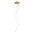 Светильник подвесной Золотистый/Прозрачный LED 12*3W 3000K ST-Luce SL6114.203.12 CASCATO