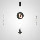 Подвесной светильник CAI C Плафон полностью черный. Высота регулируется. Трехцветный свет Lampatron 7006-24155