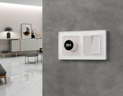 Комплект механизма терморегулятора с цифровым дисплеем с подсветкой и датчиком для теплого пола 16A-250V ALFA Жемчуг Volt MA205810 QUANT