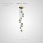 Подвесной светильник NORMAN 10 подвесов. Цвет латунь Lampatron 8677-24264