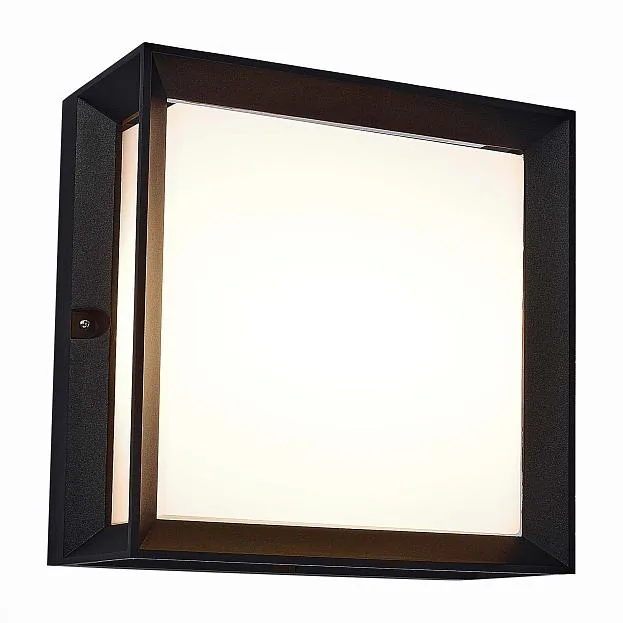 Светильник уличный потолочный Черный/Белый LED 1*12W 3000K ST Luce SL077.402.01 CUBISTA