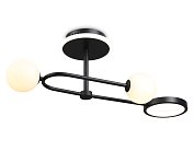 Потолочный светодиодный светильник со сменной лампой и пультом управления Ambrella light FL66223/3 BK