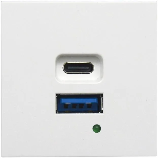 USB зарядное устройство, 4.2A , 65W, Type A + C, 2 мод., бел. Donel DUSB4200WAF 45х45 USB зарядное устройство, 4.2A , 65W, Type A + C, 2 мод., бел. Donel DUSB4200WAF 45х45