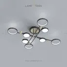 Потолочная люстра MARSA 8 плафонов. Цвет плафонов черный. Lampatron 3138-7748