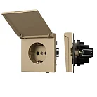 Механизм розетки влагозащищённый SCT-TENDO-MCP-SFPL-GD (230V, 16A) (Матовый песочный) Arlight 054600