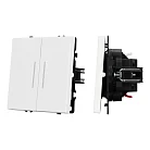 Механизм выключателя двухклавишный проходной LED SWT-NOBE-MKP2-SFPL-L-WH (230V, 10A) Arlight 054240