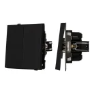 Механизм выключателя двухклавишный проходной SWT-TENDO-MKP2-SFPL-BK (230V, 10A) Arlight 054553