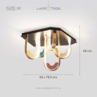 Потолочная люстра VITRAGE CH Размер M (5 источников) Lampatron 8180-22389