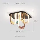 Потолочная люстра VITRAGE CH Размер M (5 источников) Lampatron 8180-22389