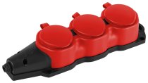 Розеточные блоки, удлинители ЭРА KX-3e-RED-IP44