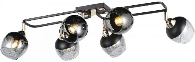 Потолочная люстра Imex MD.19311-6-S-BK+FGD Потолочная люстра Imex MD.19311-6-S-BK+FGD