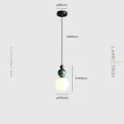 Подвесной светильник SONDRE 1 подвес. Цвет зеленый мрамор + черный Lampatron 8912-25214