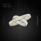 Кольцевые люстры и светильники BELLA X Два кольца. 60 + 80 см Lampatron 6334-17032