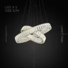 Кольцевые люстры и светильники BELLA X Два кольца. 60 + 80 см Lampatron 6334-17032