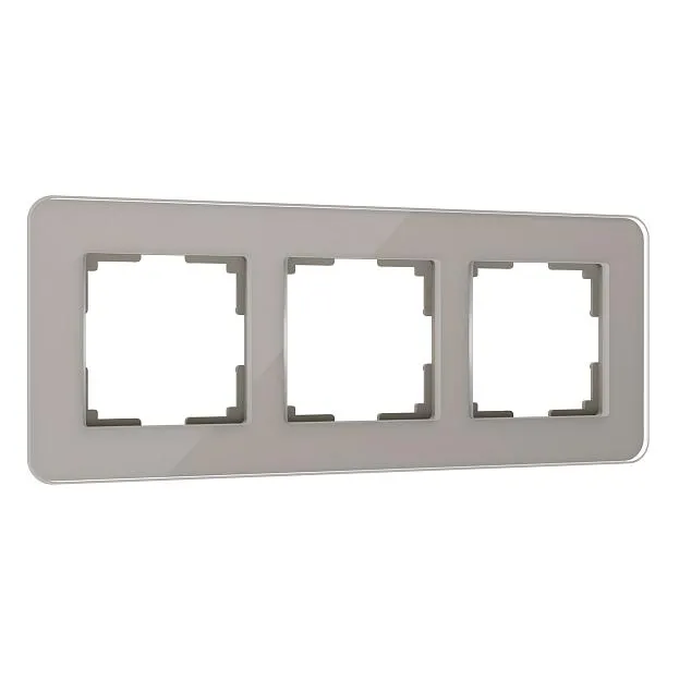 Рамка из стекла на 3 поста Werkel W0032417 Elite дымчатый a057876 Рамка из стекла на 3 поста Werkel W0032417 Elite дымчатый a057876