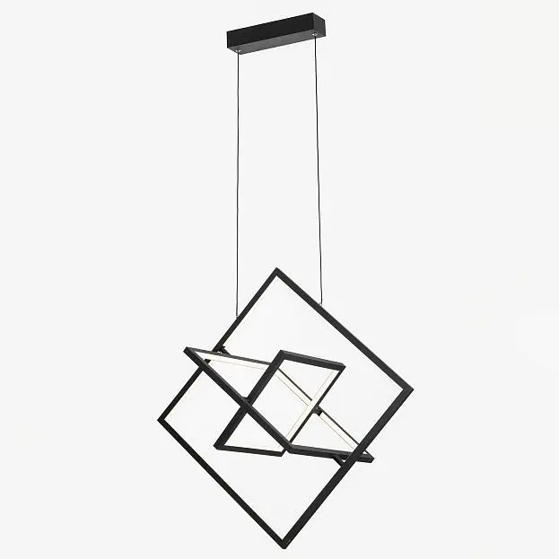 Подвесная светодиодная люстра Чёрная Citilux CL719241 Cube Подвесная светодиодная люстра Чёрная Citilux CL719241 Cube