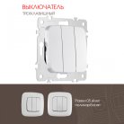Выключатель трёхклавишный, 10AX 250V Arte Milano 205.30-3.silver am