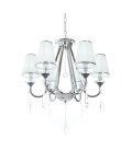 Хрустальная подвесная люстра Lumina Deco LDP 8926-6 WT+CHR MILESIA