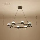 Кольцевые люстры и светильники BARCELONA 8 ламп Lampatron 6677-18245