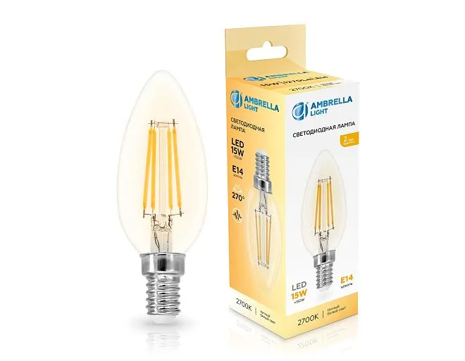 Светодиодная лампа Свеча C35 15W 2700K Ambrella light 351513