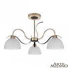 Люстра потолочная с плафонами Arte Milano 327306/3 FG+BK Amalfi Napoli