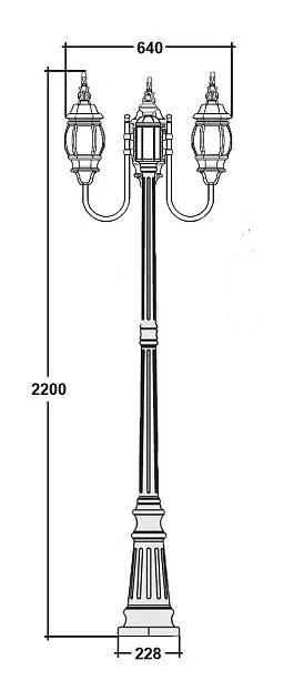 Наземный фонарь Oasis Light 83409SB 10 Bl AMERICA S