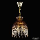 Подвесной светильник бронзовый Bohemia Ivele Crystal  5478/22 G Amber/M-1G Drops K721