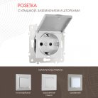 Розетка Arte Milano 203.41-1.silver am