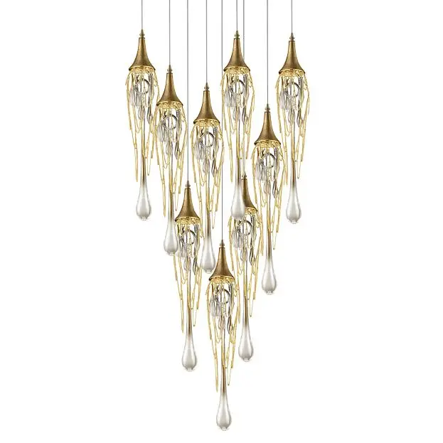 Подвесной светильник Delight Collection P68009L-9G gold Goddess Tears Подвесной светильник Delight Collection P68009L-9G gold Goddess Tears