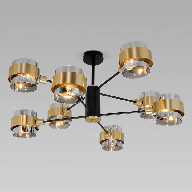 Потолочная люстра Eurosvet 70127/8 черный/дымчатый Arcada a060653