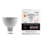 Лампа Gauss 13519 GU5.3 9W 2700K полусфера матовая Elementary MR16