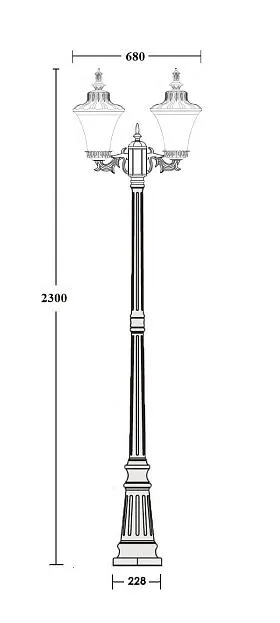 Наземный фонарь Oasis Light 86409A/15 Bl ELBA