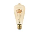 Лампа светодиодная Eglo 11887 ST64, 5W(E27), 350lm, 2200K янтарный