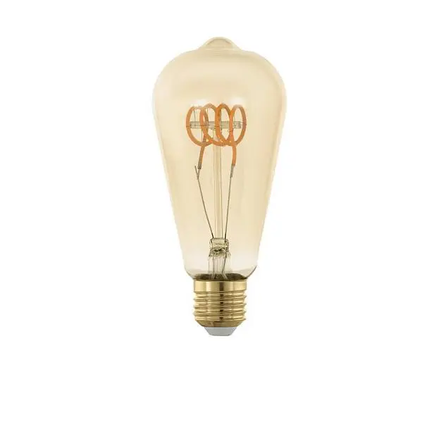 Лампа светодиодная Eglo 11887 ST64, 5W(E27), 350lm, 2200K янтарный