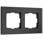 Рамка на 2 поста (черный, стекло soft-touch) Werkel W0023108 Senso a064573