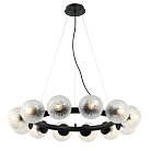Подвесная люстра Perforated Glass Bubbles black D77 ImperiumLoft 156936-22 40.3318-1