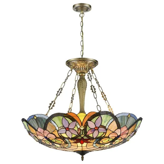 светильник потолочный, E27, 6x60W Velante 818-807-06 Стиль Tiffany